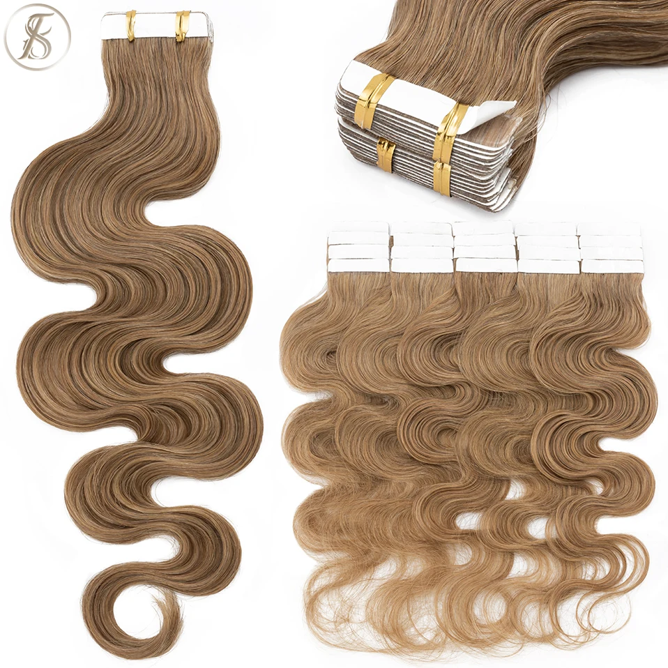 Invisible Tape In Extensions Real Hair - TESS-Extensions de Cheveux Humains Ondulés avec