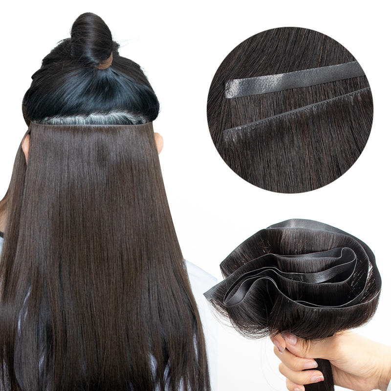 Invisible Tape In Extensions Real Hair - Bundles de cheveux humains de trame
