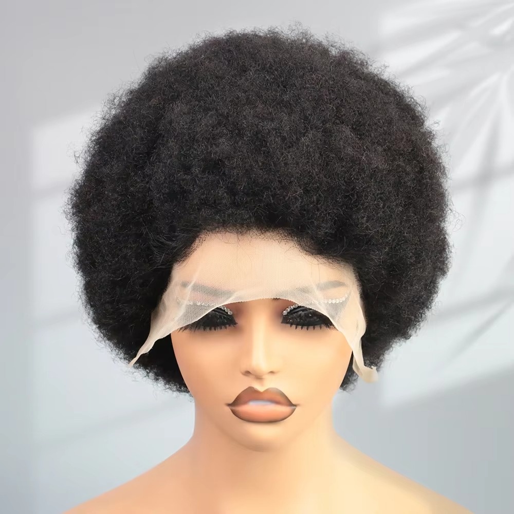 Perruque Courte Afro Bouclée K - Human Hair Wigs avis et prix