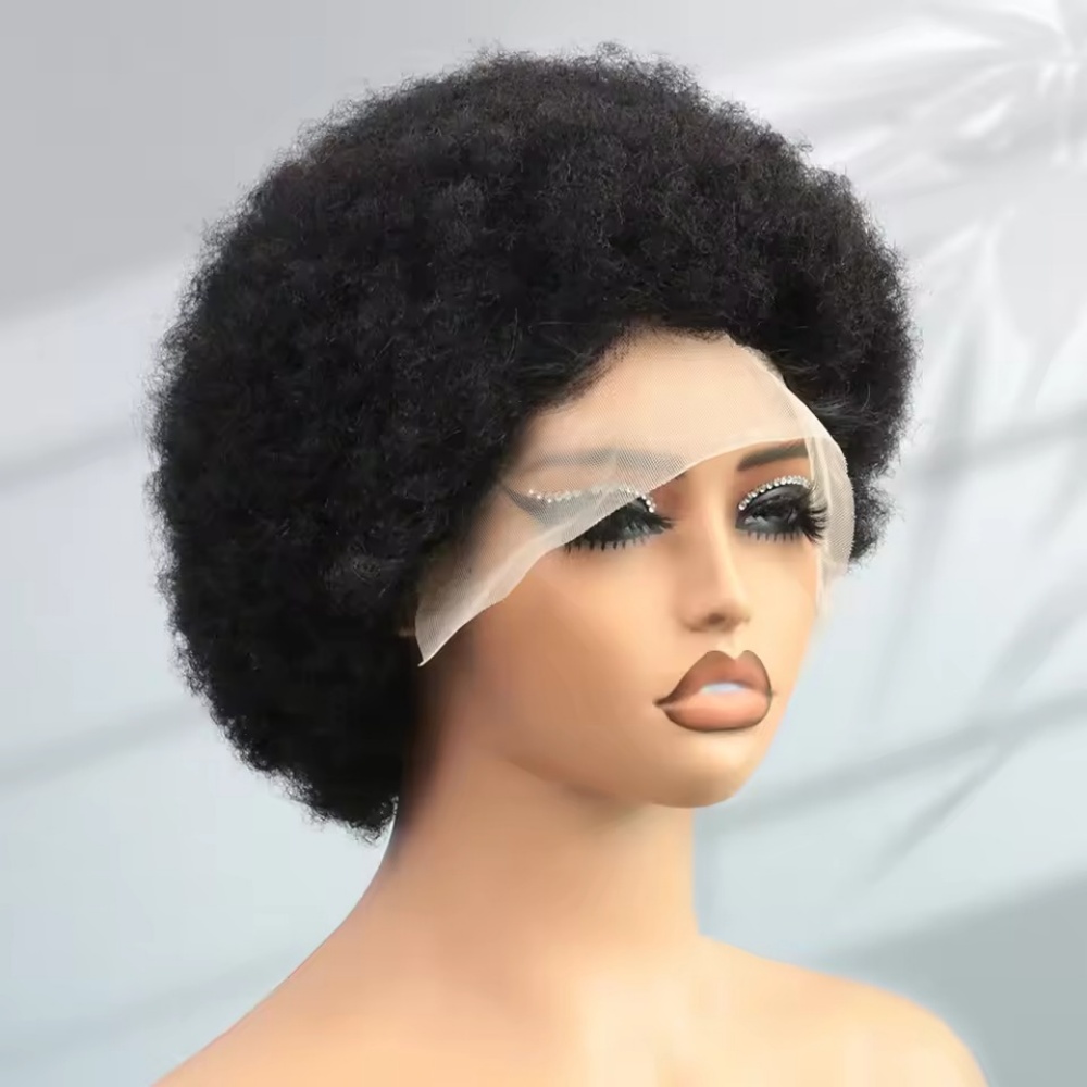 Perruque Courte Afro Bouclée K - Human Hair Wigs avis et prix