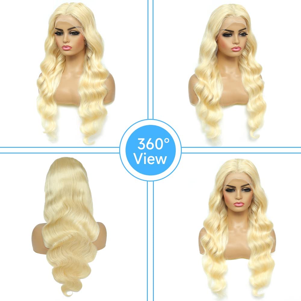 Perruque frontale en dentelle  - 613 Blonde Body Wave Lace Front Wig avis et prix