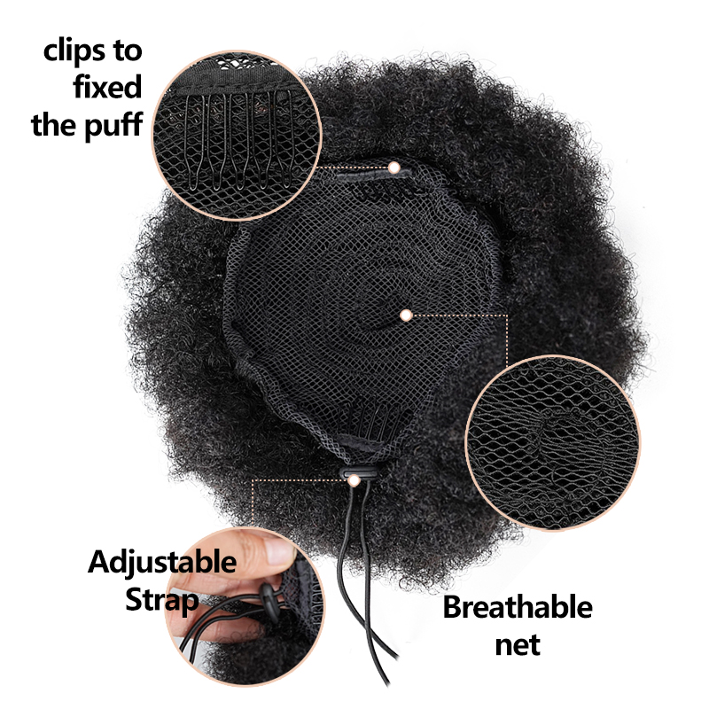 8 pouces Afro bouffée cordon q - Drawstring Afro Curly Puff Ponytail avis et prix