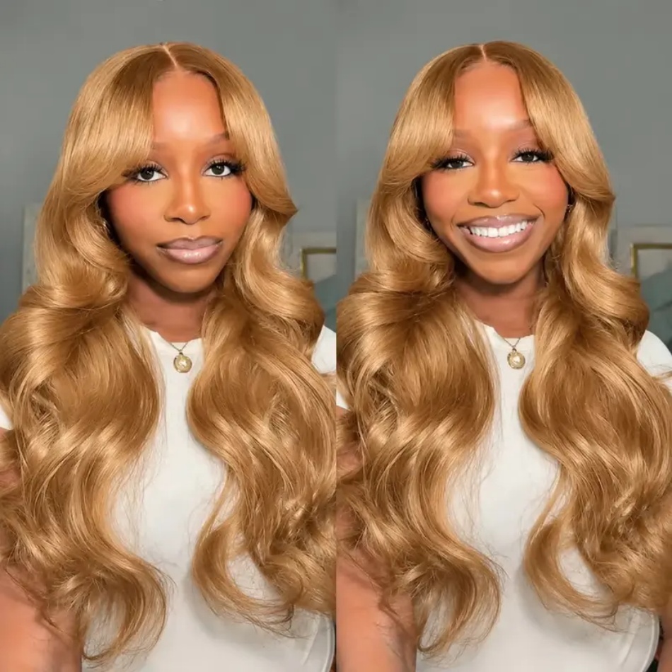 Perruque blonde miel, ondulée, - Hd Lace Frontal Wig Human Hair Pre Plucked avis et prix