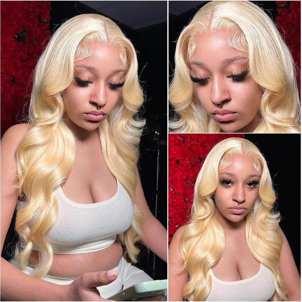Perruque frontale en dentelle  - 613 Blonde Body Wave Lace Front Wig avis et prix