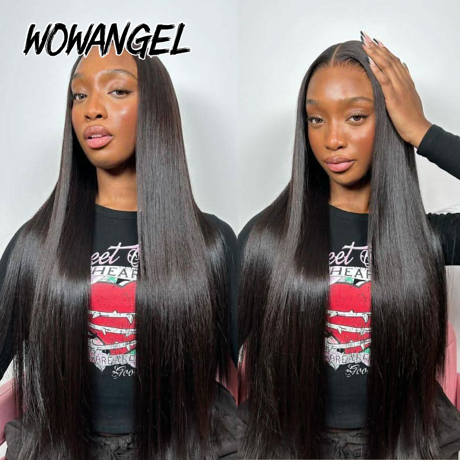 WOWANGEL Perruques Lace Front  - Hd Lace Frontal Wig Human Hair Pre Plucked avis et prix