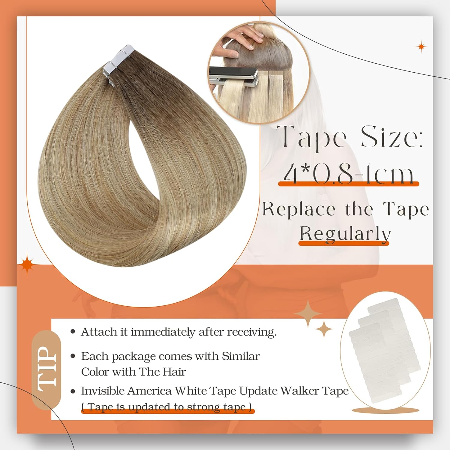 Extensions de cheveux naturels - Invisible Tape In Extensions Real Hair avis et prix