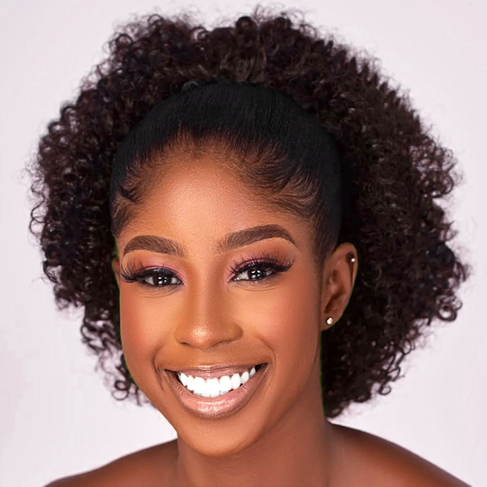 Extension de cheveux synthétiq - Drawstring Afro Curly Puff Ponytail avis et prix