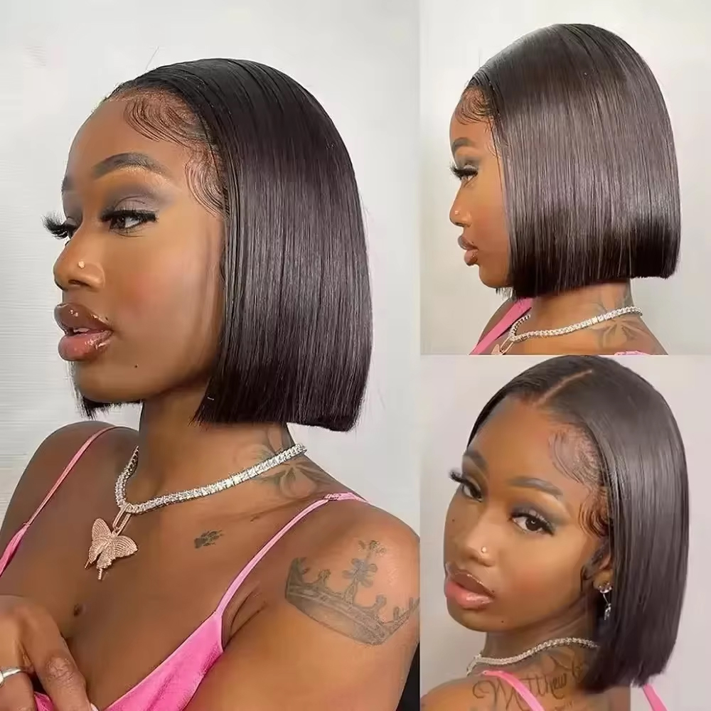 Perruque courte de type bob, e - Pre Parted 13X4 Lace Front Bob Wig avis et prix